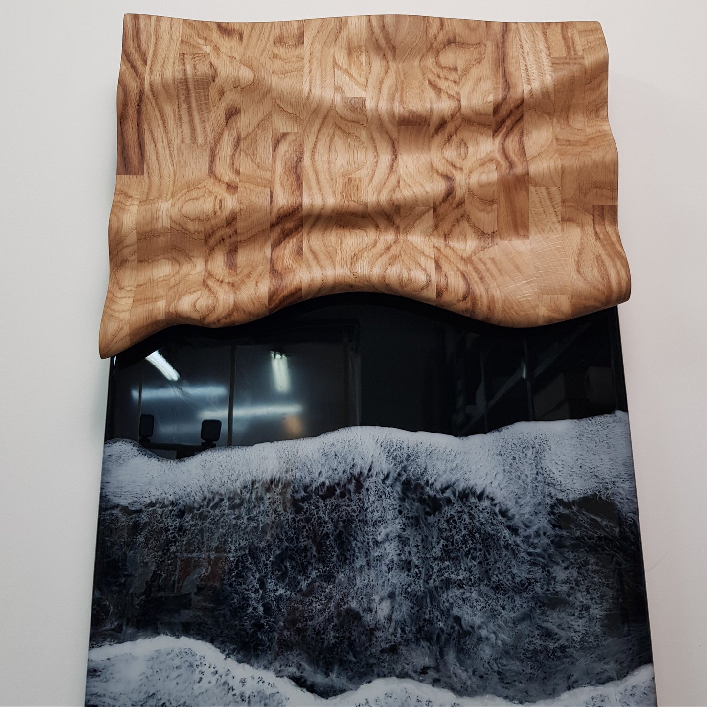 Between the Waves original wall sculpture — 80 × 40 × 7 cm