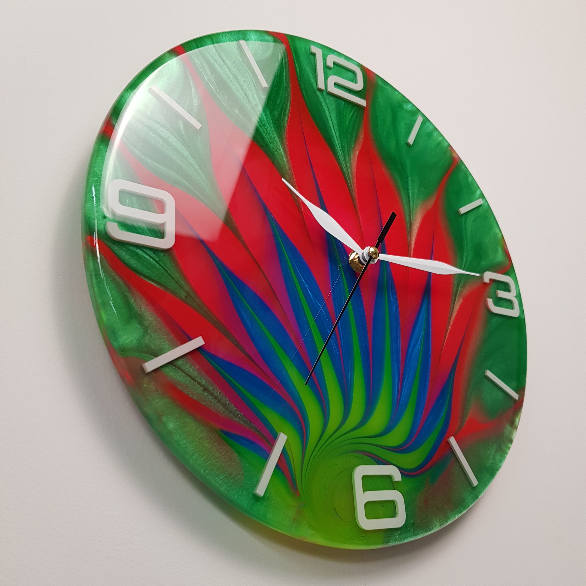 Close-up from the opposite side revealing texture depth and color transitions of the resin