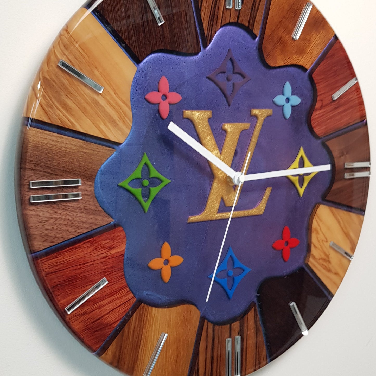 Close-up of the center symbol revealing vivid colors and glossy resin depth.