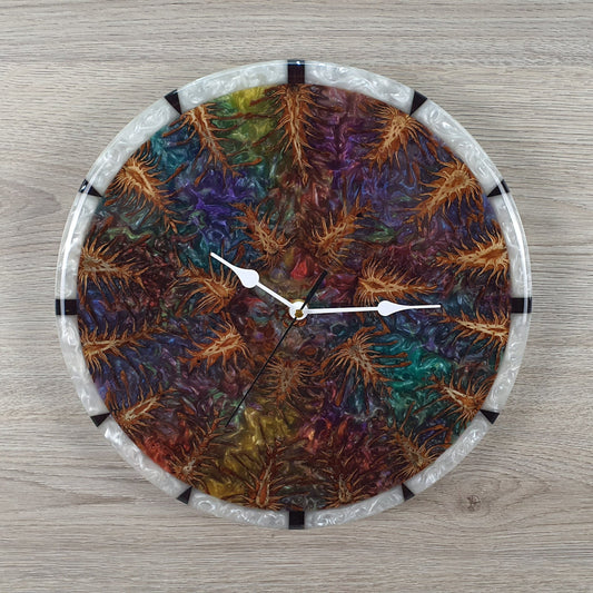 Unique Handmade Resin and Pine Cone Clock