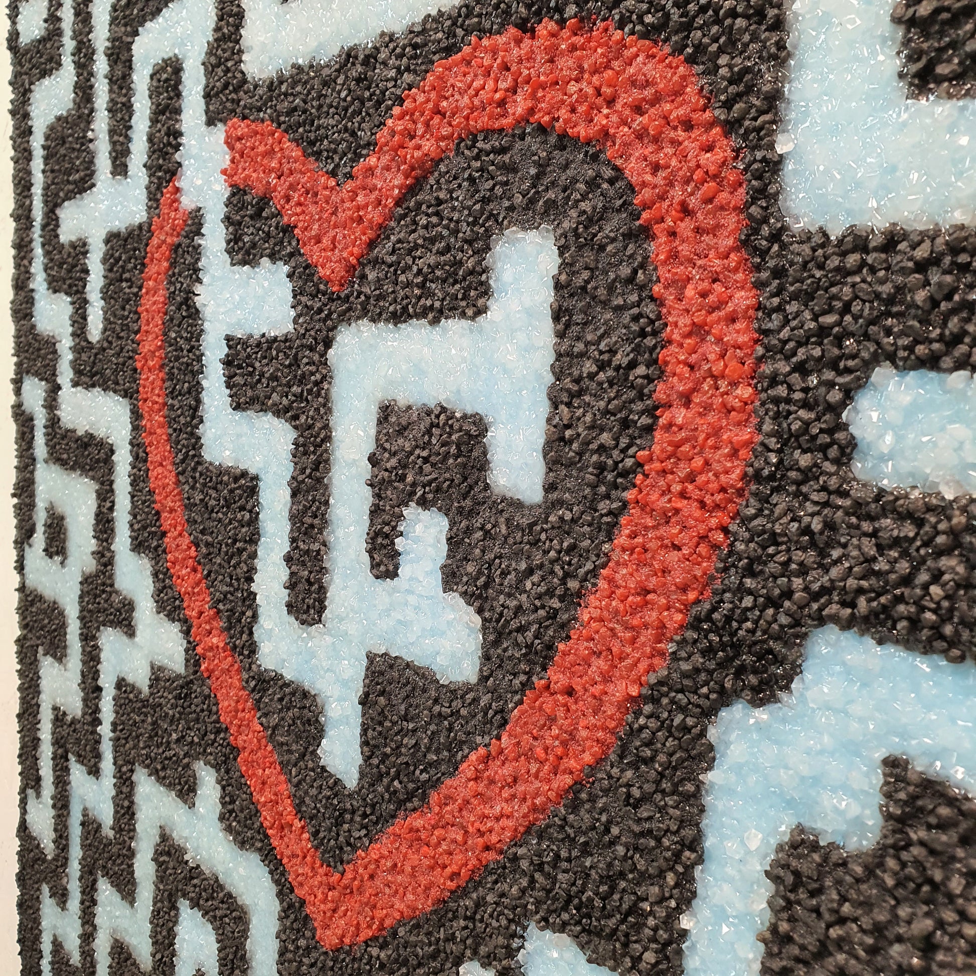 Trovami contemporary conceptual art – glowing labyrinth with heart centerpiece, limited edition 1/1 with certificate of authenticity