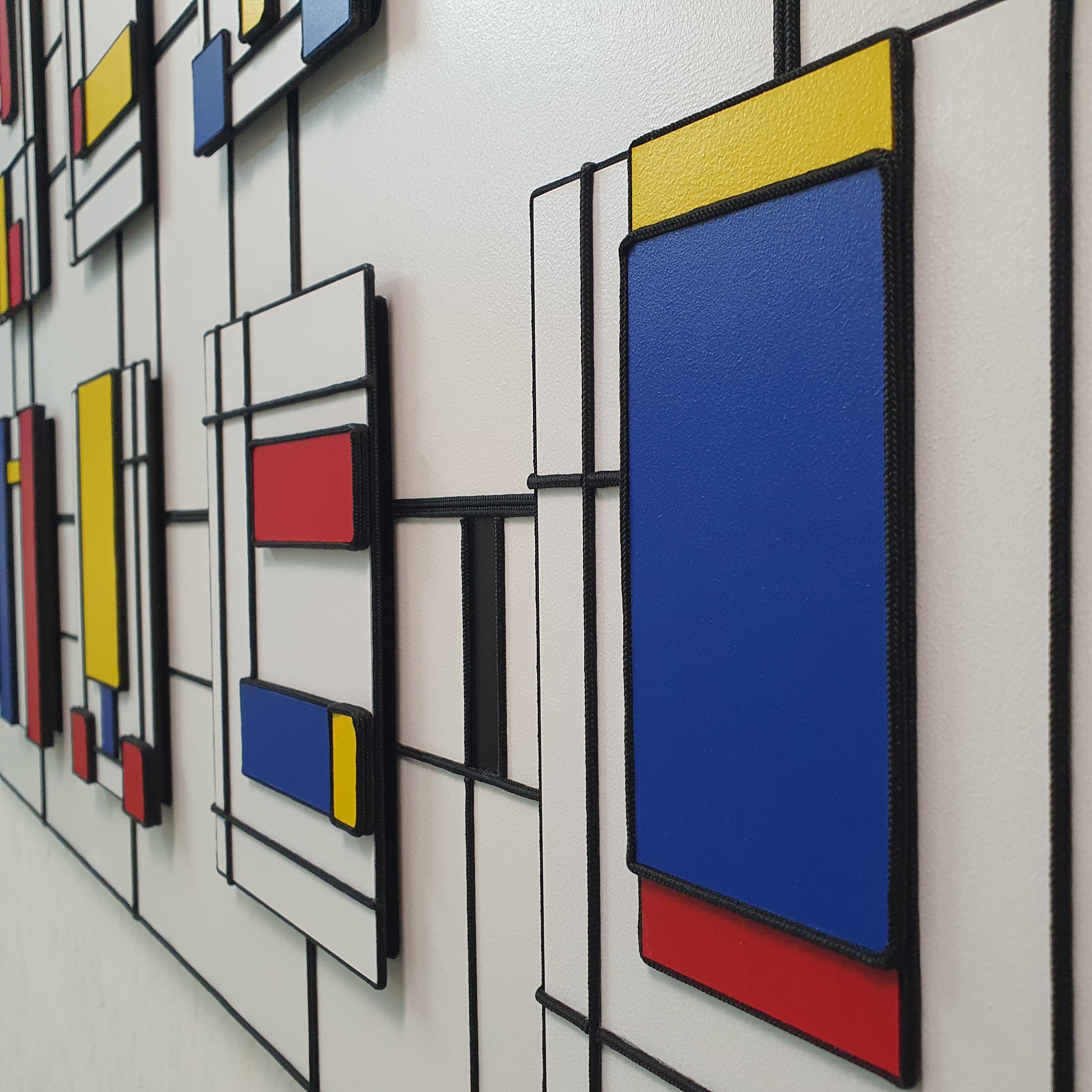 Il Codice Invisibile contemporary conceptual art – large colorful geometric composition with certificate of authenticity