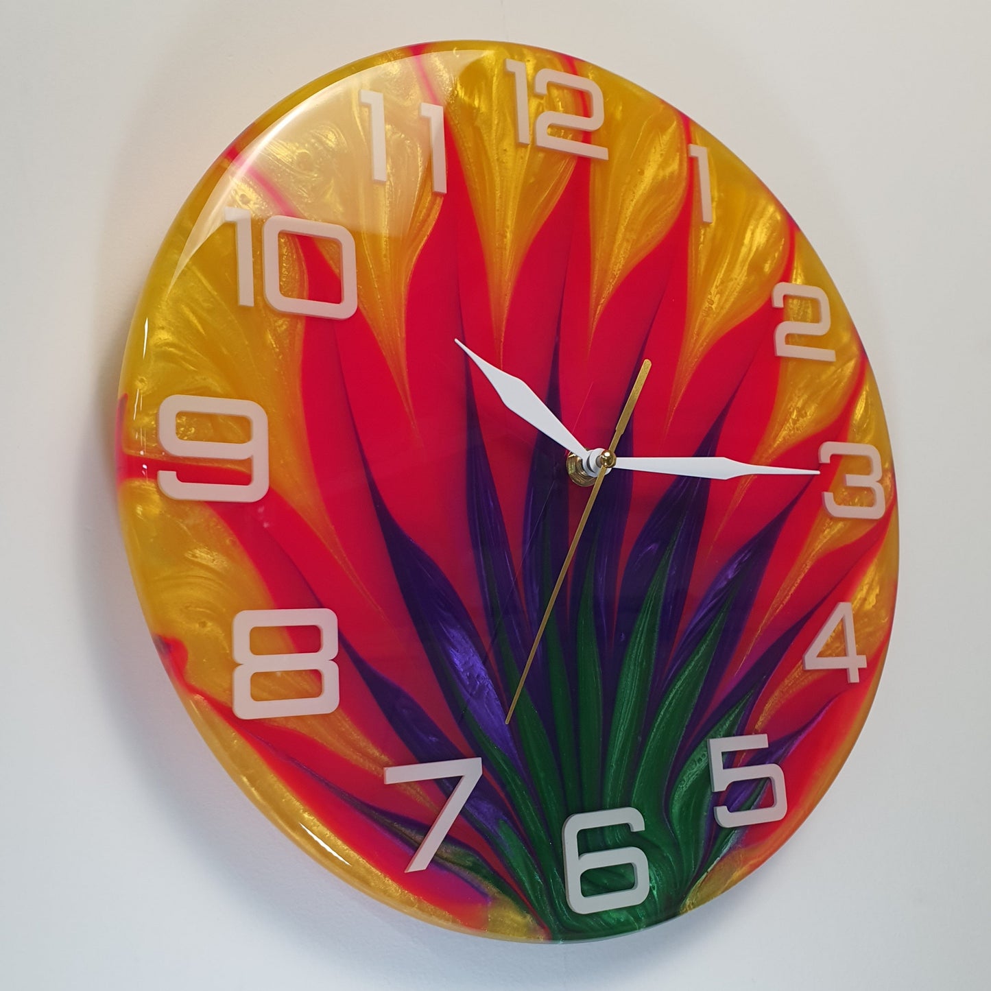 Right side view showing the hand-painted details and resin layering