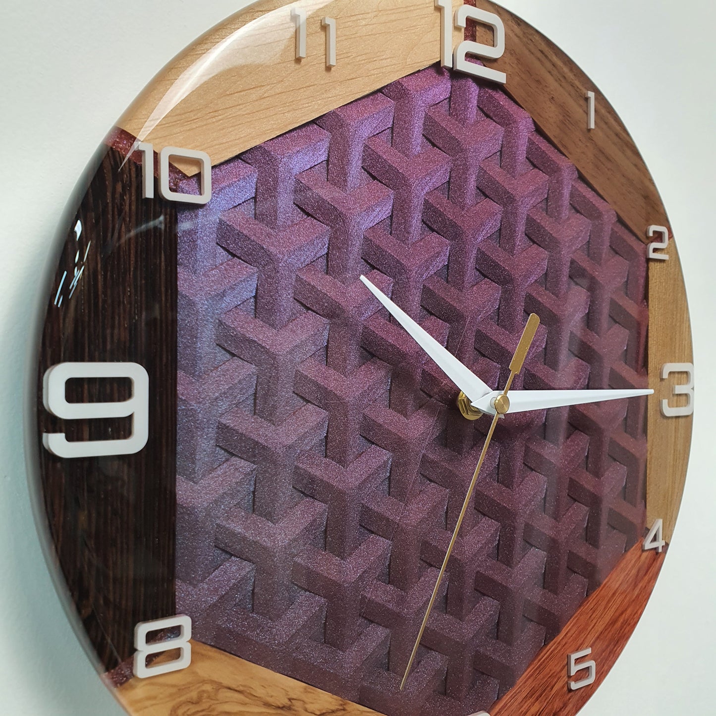 Close-up of color-shifting chameleon surface with depth effect