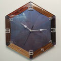 modern geometric wall clock with chameleon effect front view