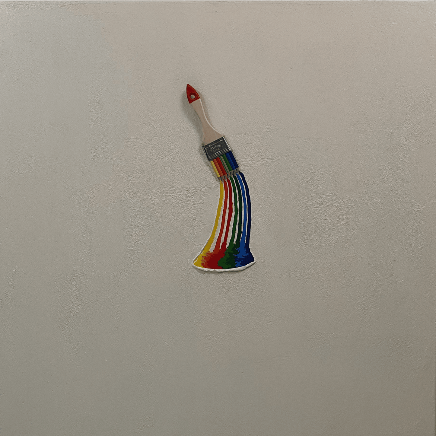 Unique contemporary artwork La Forza del Colore – handmade resin and colored pencil installation, angled photo